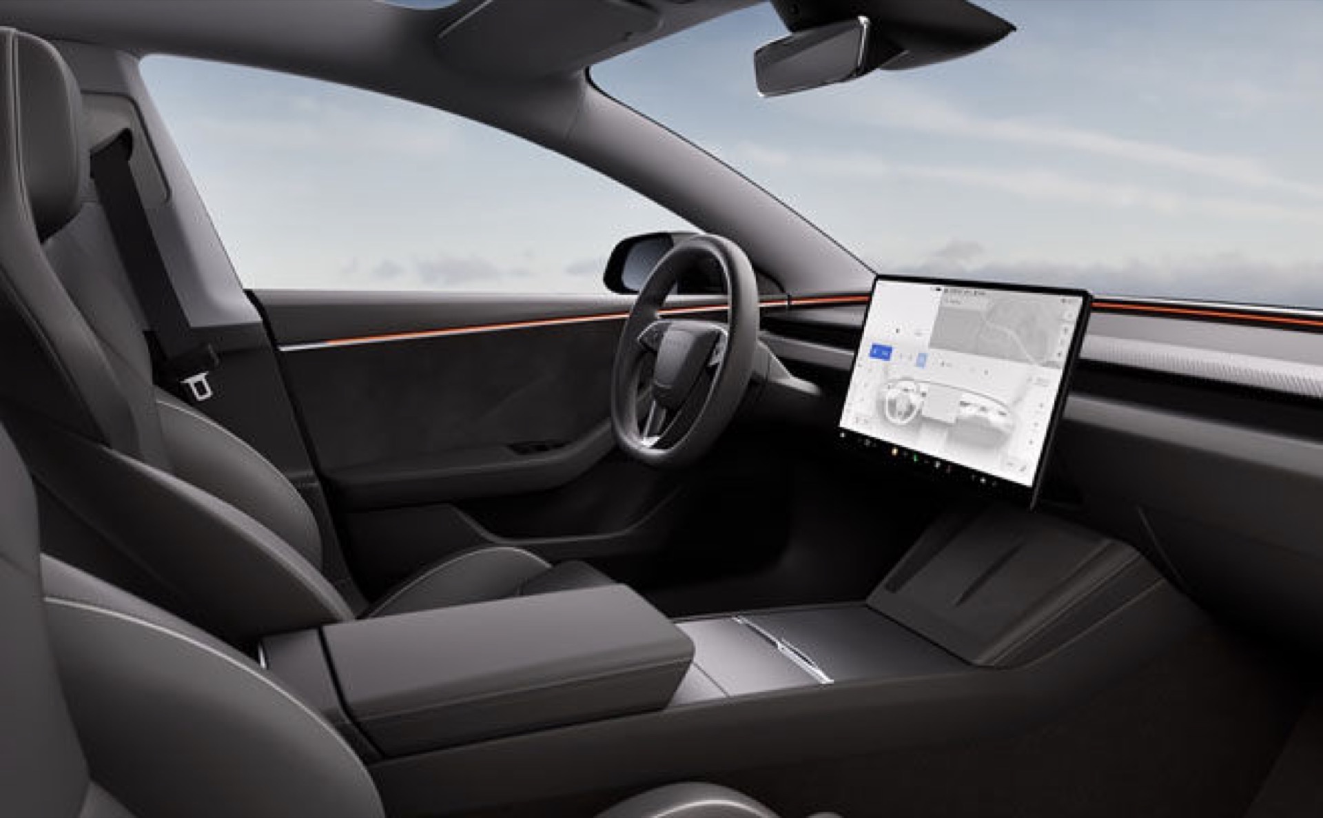 Tesla Model 3 Performance Highland – interior with sport seats